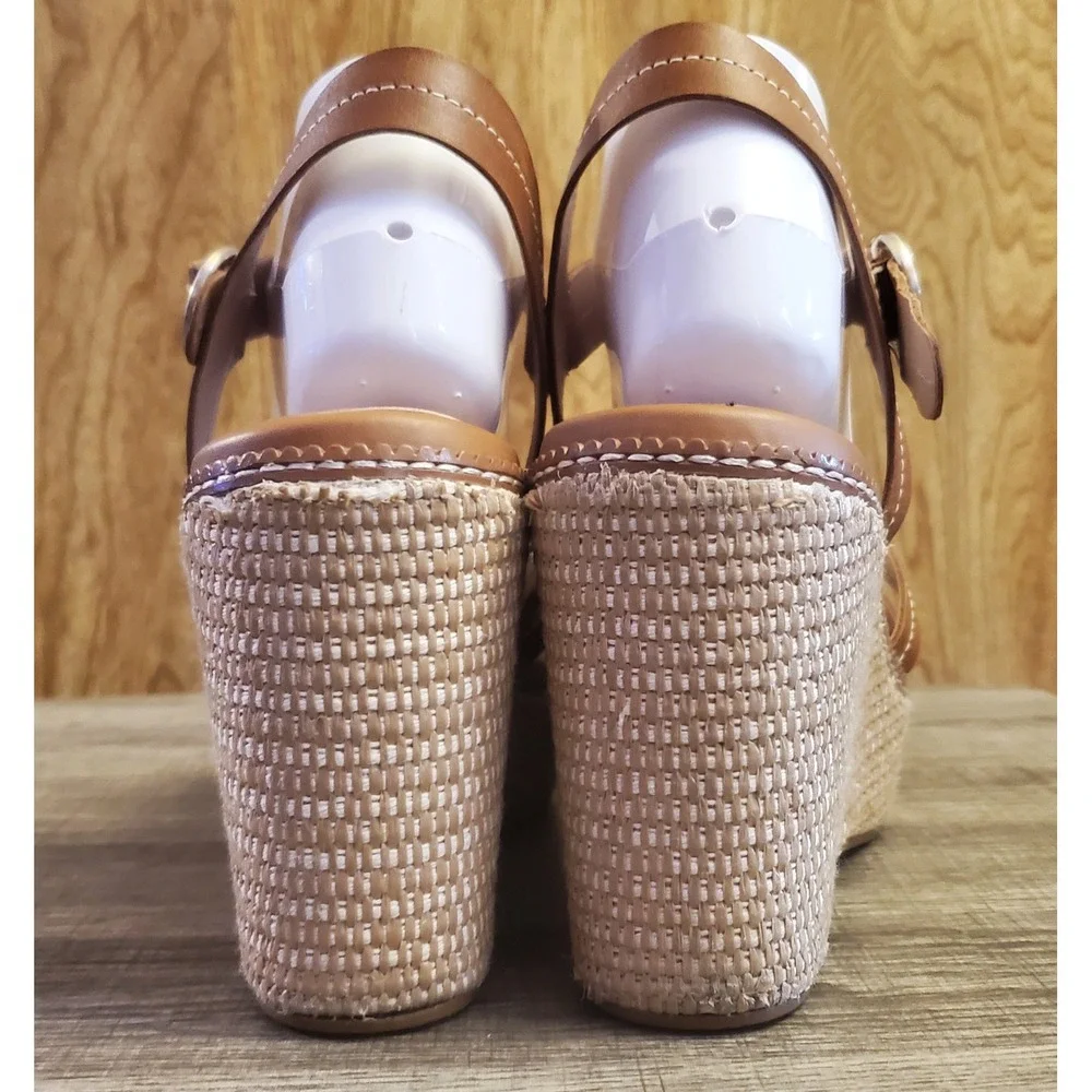 Cole Haan‎ Cloud All Day Espadrille Wedge Sandals Women's Size 10 Brown